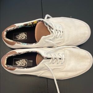 Vans White and Brown Sneakers